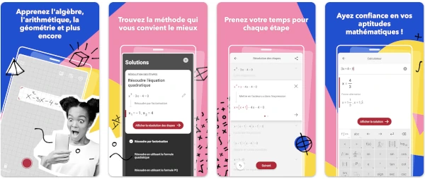 L'application photomaths, bien utilisée, complète les conseils du prof.