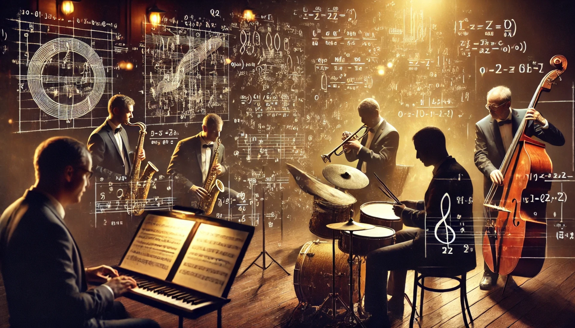 Un quintet de jazz exprime aussi des relations mathématiques