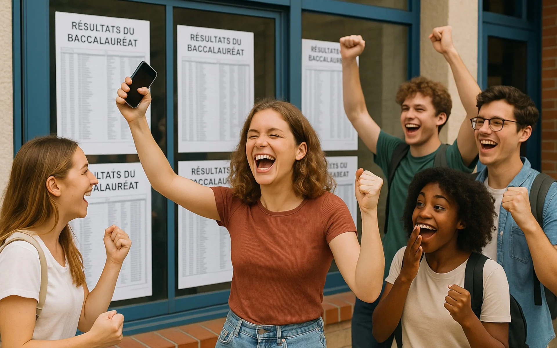 La joie des admis au bac 2025